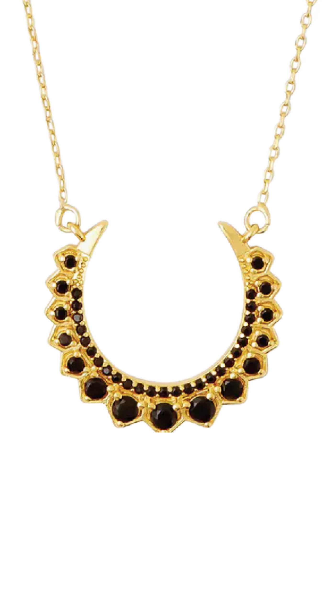 Black Crescent Necklace