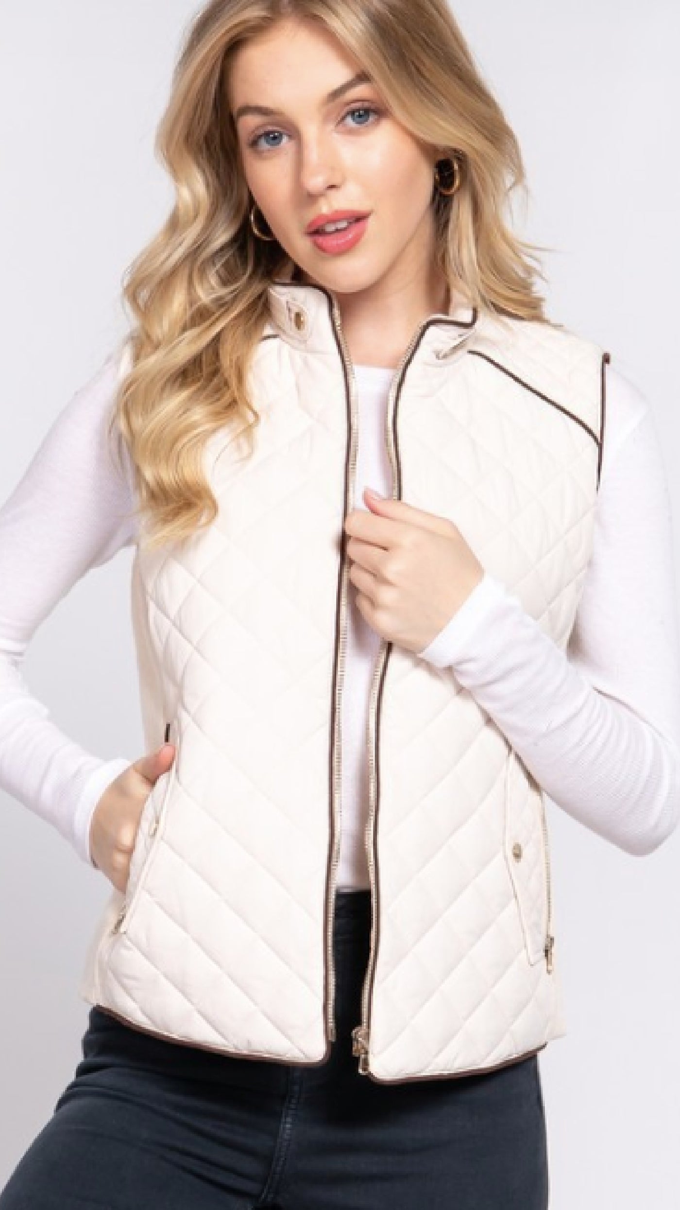 Harvest Time Vest - Ivory - Piper and Hollow Boutique