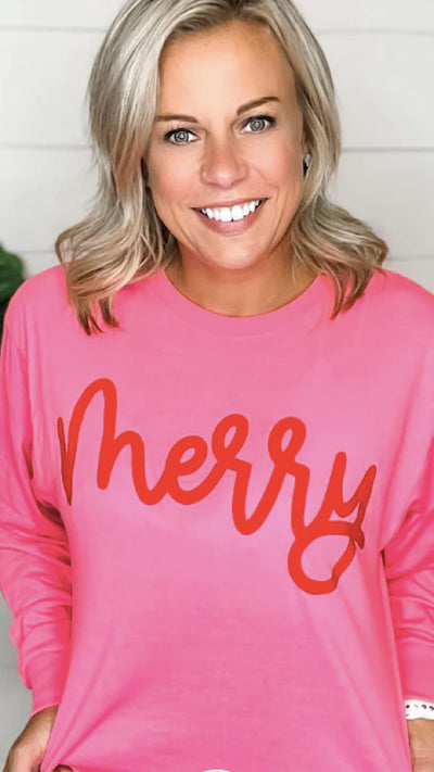 Very Merry Pink Top - Piper and Hollow Boutique