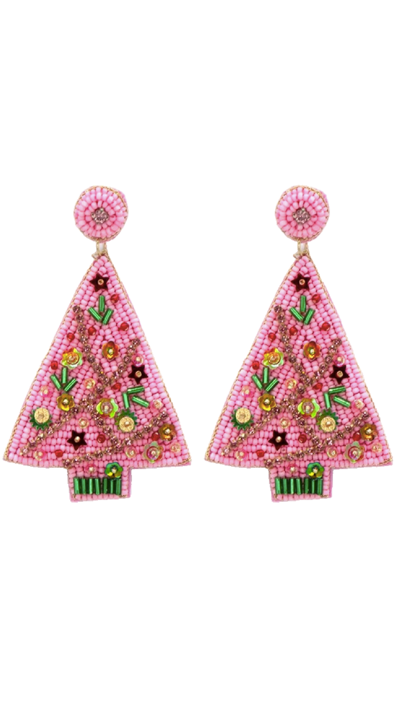 Lighting Of The Tree Earrings - Pink