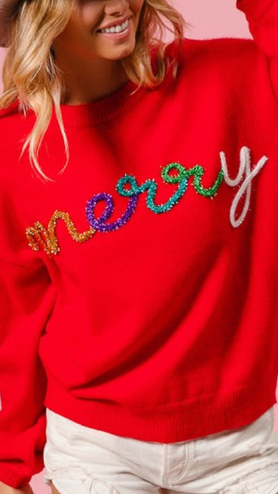 Red Merry Sweater